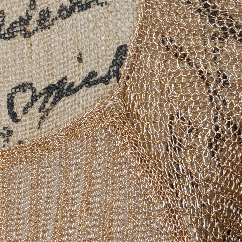 CHICO'S Copper Mesh over Polyester Shell Sz 2... - Picture 4 of 16